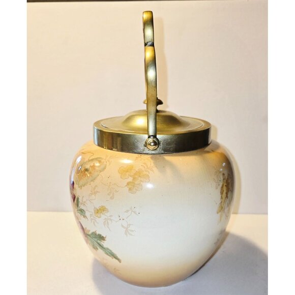 19th C. Crown Devon Ware Biscuit Jar S F & Co England - Picture 6 of 6